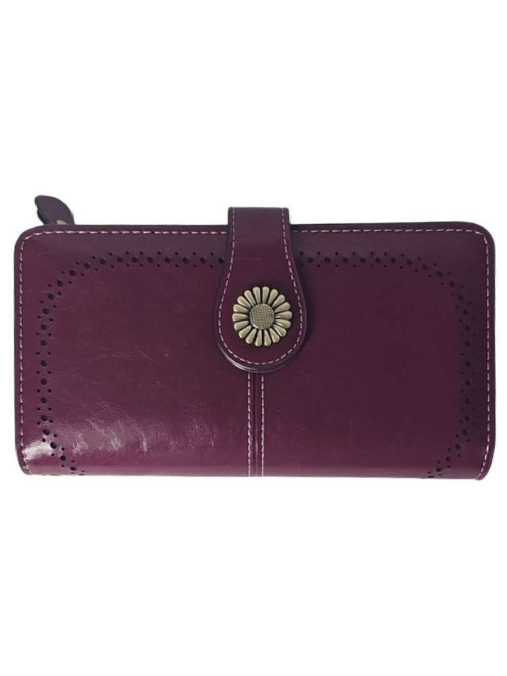 SENDEFN Large Capacity Genuine Leather Women's Wallet RFID Blocking Boho